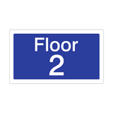 Floor 2 Sign Blue | Safety-Label.co.uk