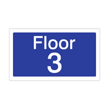 Floor 3 Sign Blue | Safety-Label.co.uk