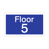 Floor 5 Sign Blue | Safety-Label.co.uk