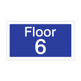 Floor 6 Sign Blue | Safety-Label.co.uk