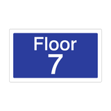 Floor 7 Sign Blue | Safety-Label.co.uk