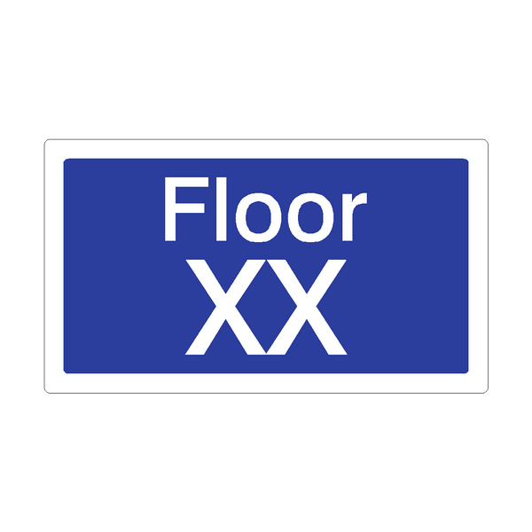 Custom Floor Identification Sign Blue | Safety-Label.co.uk