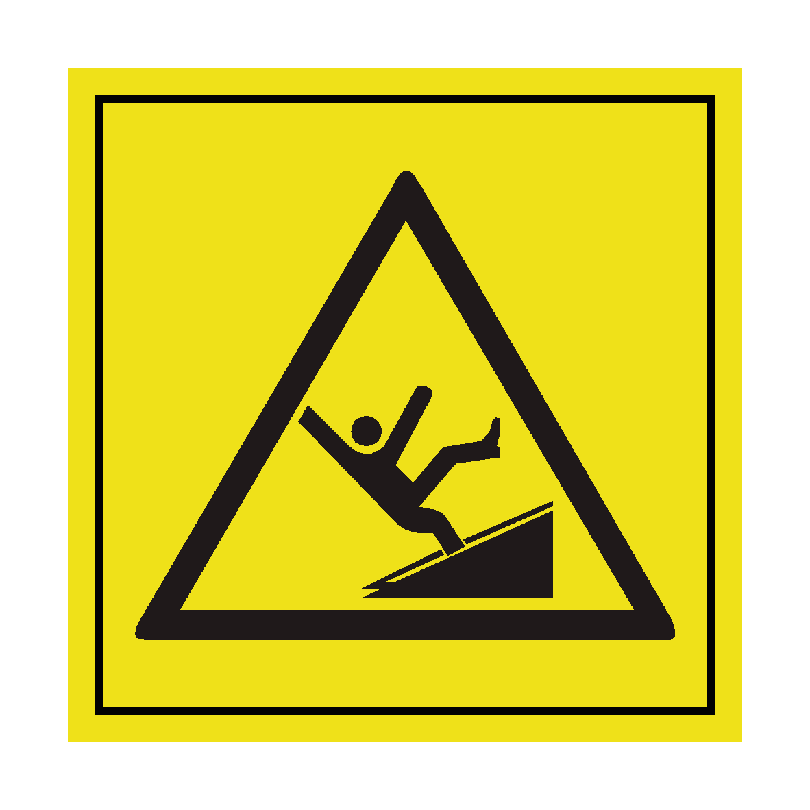Falling Hazard Symbol Label
