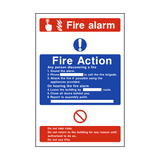 Fire Action Fire Alarm Sticker | Safety-Label.co.uk