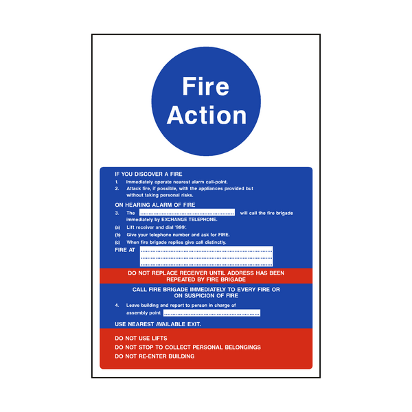 Fire Action Notice Version 2 | Safety-Label.co.uk