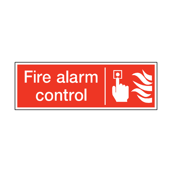 Fire Alarm Control Safety Sticker | Safety-Label.co.uk