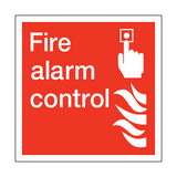 Fire Alarm Control Square Sticker | Safety-Label.co.uk