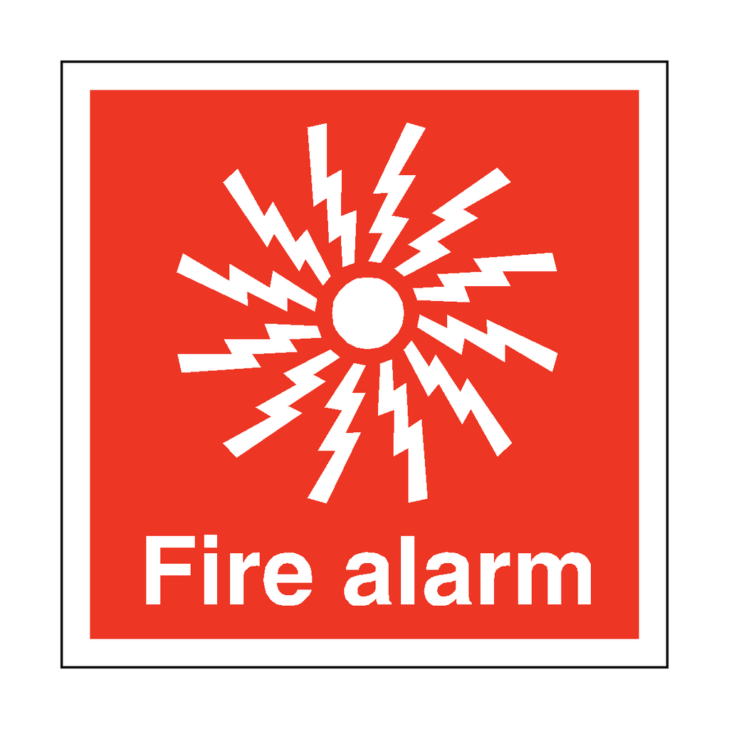 Fire Alarm Symbol Safety Sticker | Safety-Label.co.uk