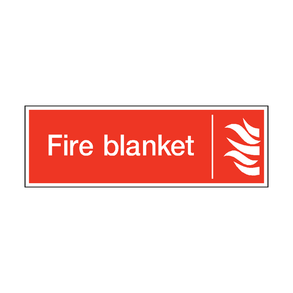 Fire Blanket Safety Sticker | Safety-Label.co.uk