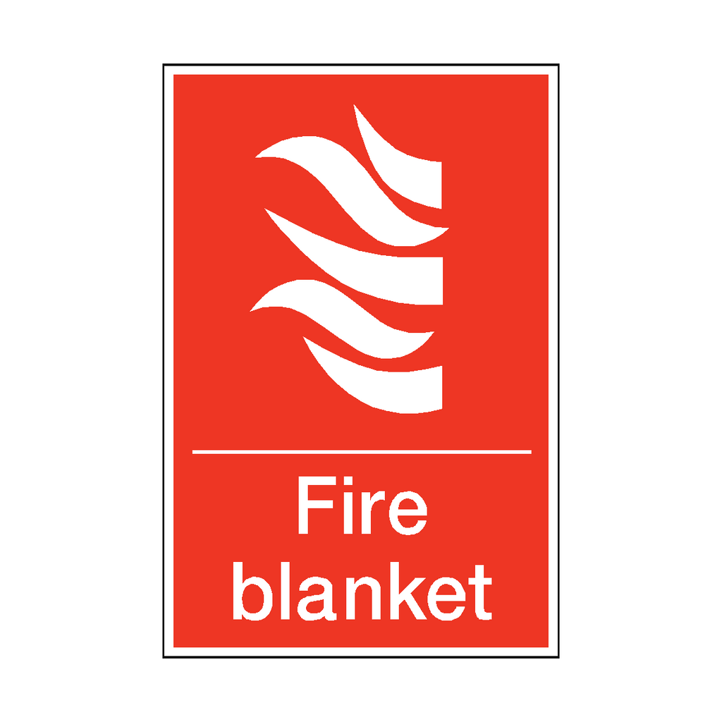 Vsafety Cartello Coperta Antincendio 3 Pezzi: Segnaletica Di Sicurezza EN ISO 7010, Dimensioni 75x200 Mm, In Plastica Resistente, Uso Obbligatorio