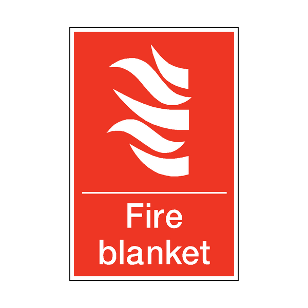 Fire Blanket Sticker | Safety-Label.co.uk
