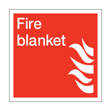 Fire Blanket Square Sticker | Safety-Label.co.uk