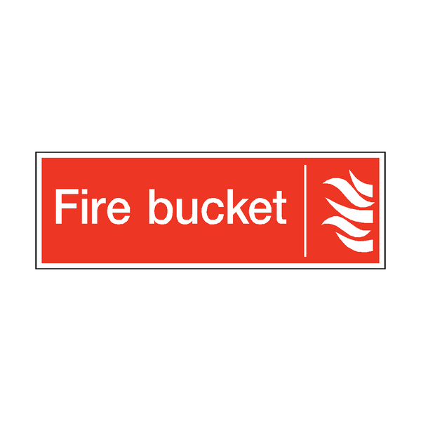 Fire Bucket Safety Sticker | Safety-Label.co.uk