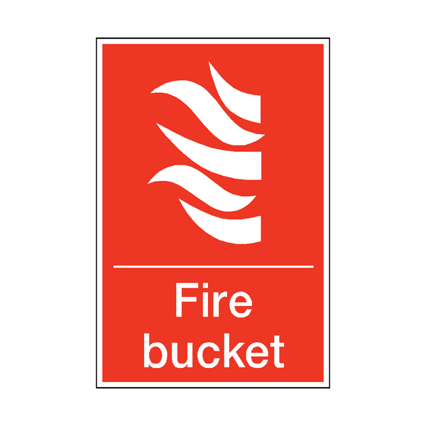 Fire Bucket Sticker | Safety-Label.co.uk