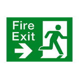 Fire Exit Right Arrow Sticker | Safety-Label.co.uk