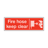 Fire Hose Keep Clear Safety Sticker | Safety-Label.co.uk