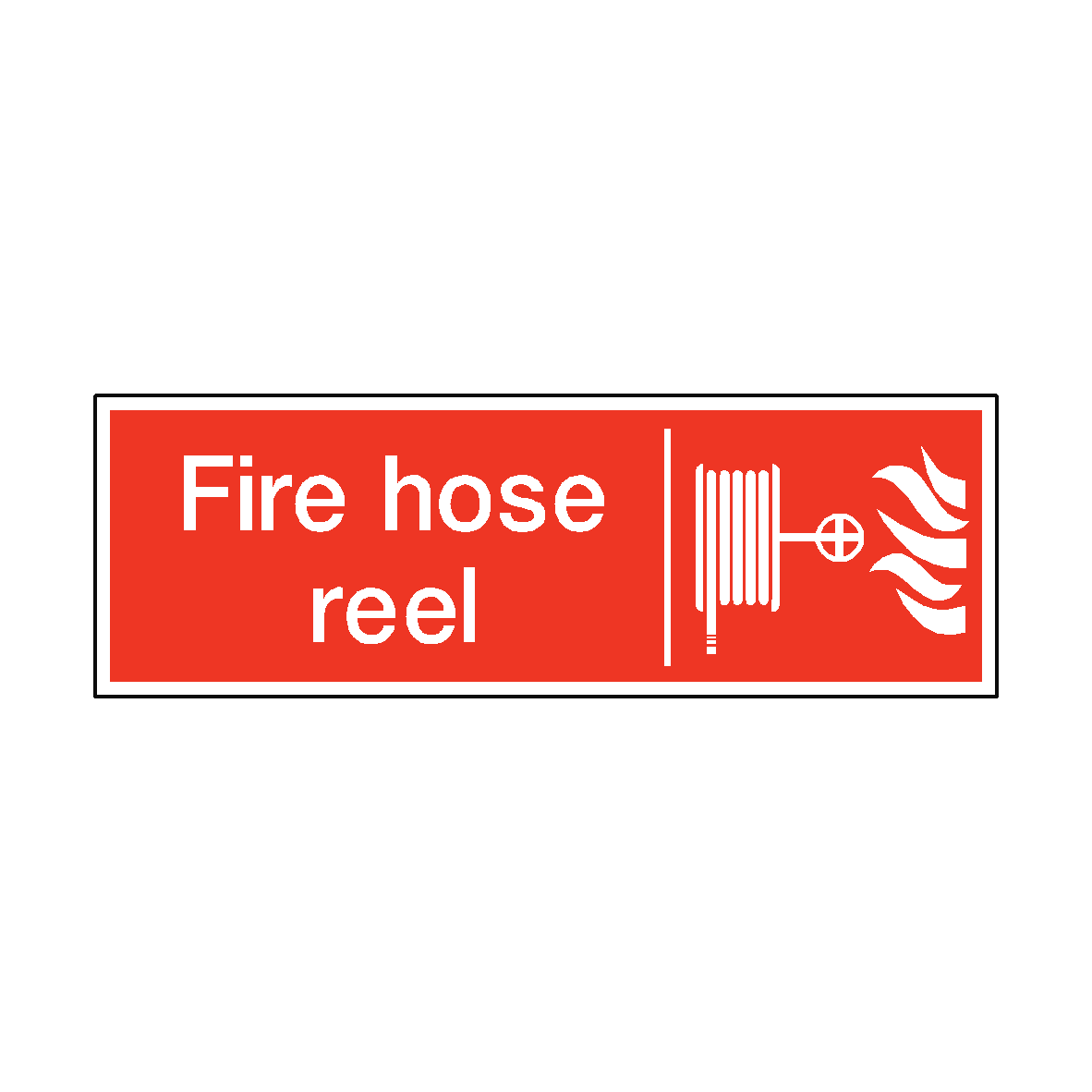 Fire Hose Reel Safety Sticker SafetyLabel.co.uk
