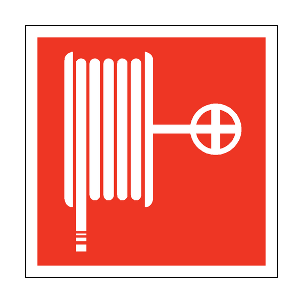 Fire Hose Reel Symbol Safety Sticker | Safety-Label.co.uk