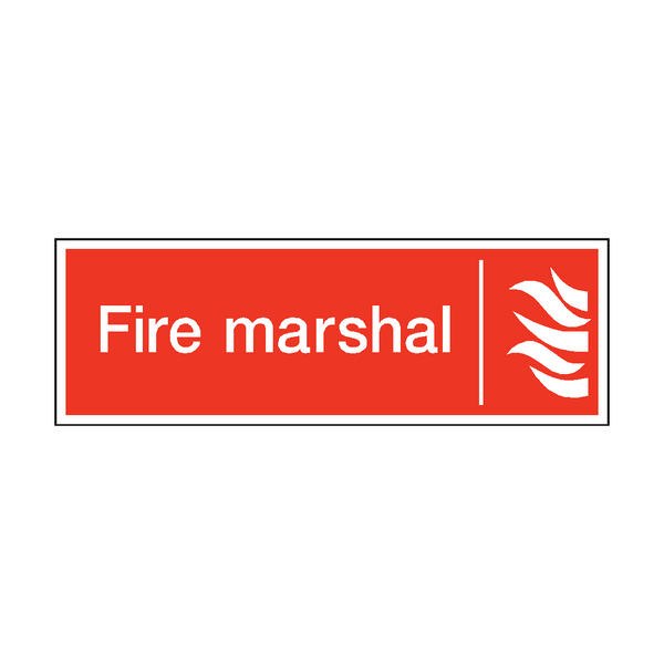 Fire Marshal Safety Sticker | Safety-Label.co.uk
