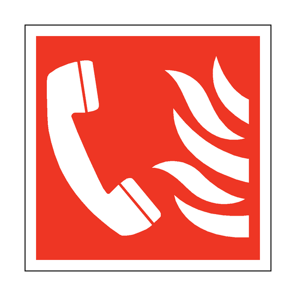 Fire Phone Symbol Safety Sticker | Safety-Label.co.uk