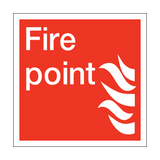 Fire Point Square Sticker | Safety-Label.co.uk
