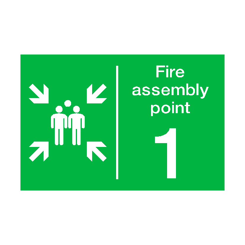 Fire Assembly Point One Sign | Safety-Label.co.uk