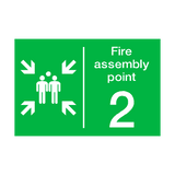 Fire Assembly Point Two Sticker | Safety-Label.co.uk