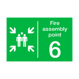 Fire Assembly Point Six Sticker | Safety-Label.co.uk