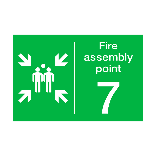 Fire Assembly Point Seven Sticker | Safety-Label.co.uk