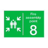 Fire Assembly Point Eight Sticker | Safety-Label.co.uk