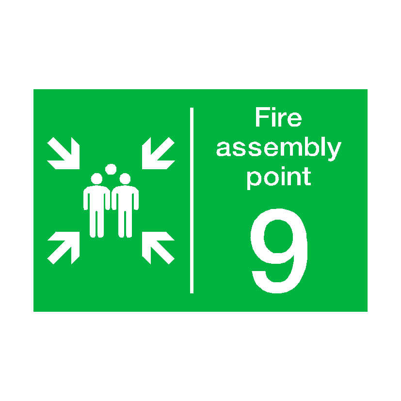 Fire Assembly Point Nine Sticker | Safety-Label.co.uk
