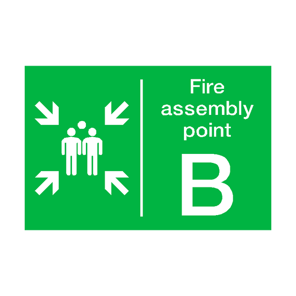 Fire Assembly Point B Sticker | Safety-Label.co.uk