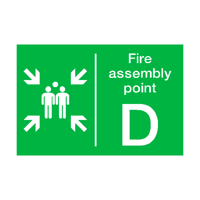 Fire Assembly Point D Sticker | Safety-Label.co.uk