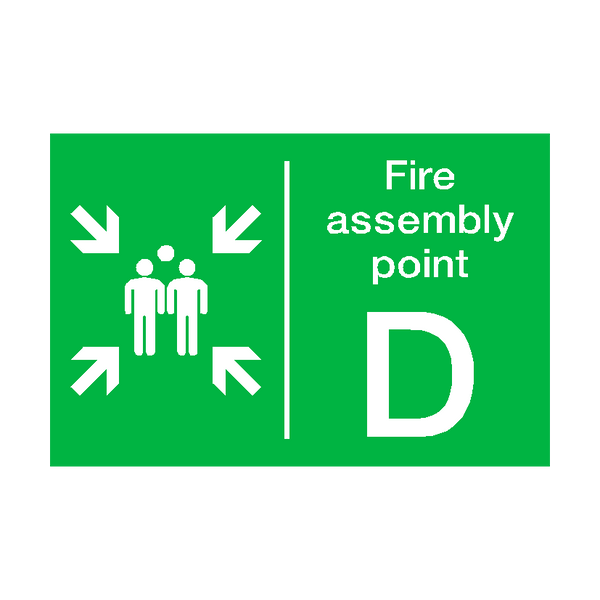 Fire Assembly Point D Sticker | Safety-Label.co.uk