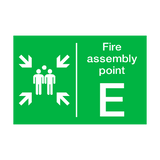 Fire Assembly Point E Sticker | Safety-Label.co.uk