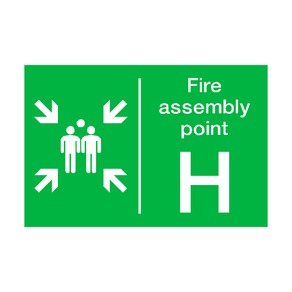 Fire Assembly Point H Sticker | Safety-Label.co.uk