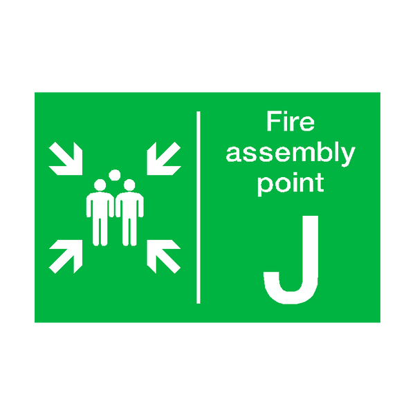 Fire Assembly Point J Sticker | Safety-Label.co.uk