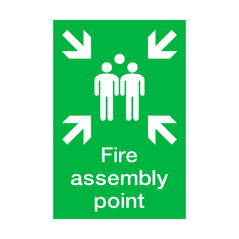 Fire Control Point Sticker Fire Assembly Point Portrait Sticker