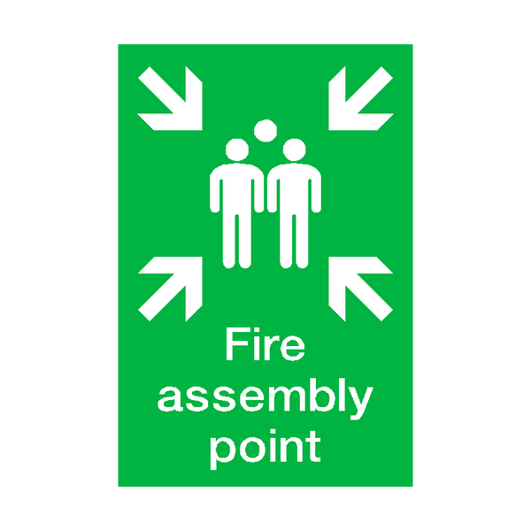 Fire Assembly Point Portrait Sticker