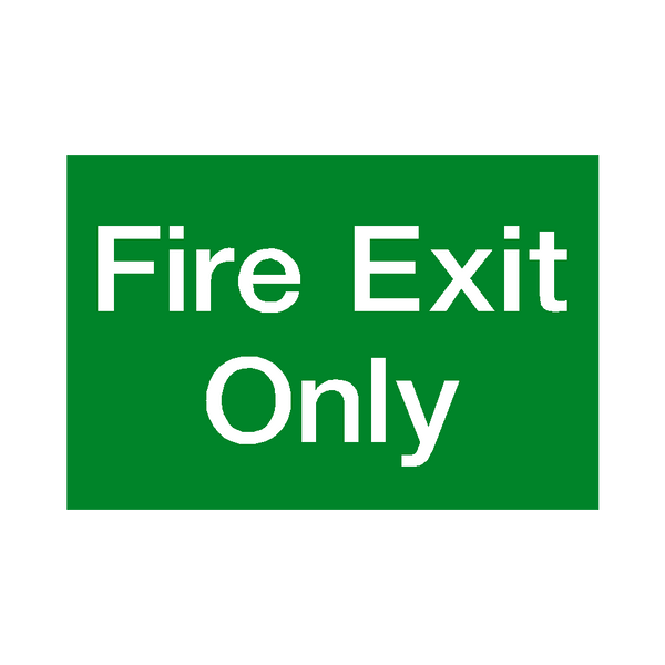 Fire Exit Only Sign | Safety-Label.co.uk