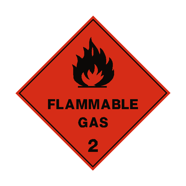Example F Gas Labels Flammable Gas 2 Label