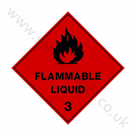Flammable Liquid 3 Sign | Safety-Label.co.uk