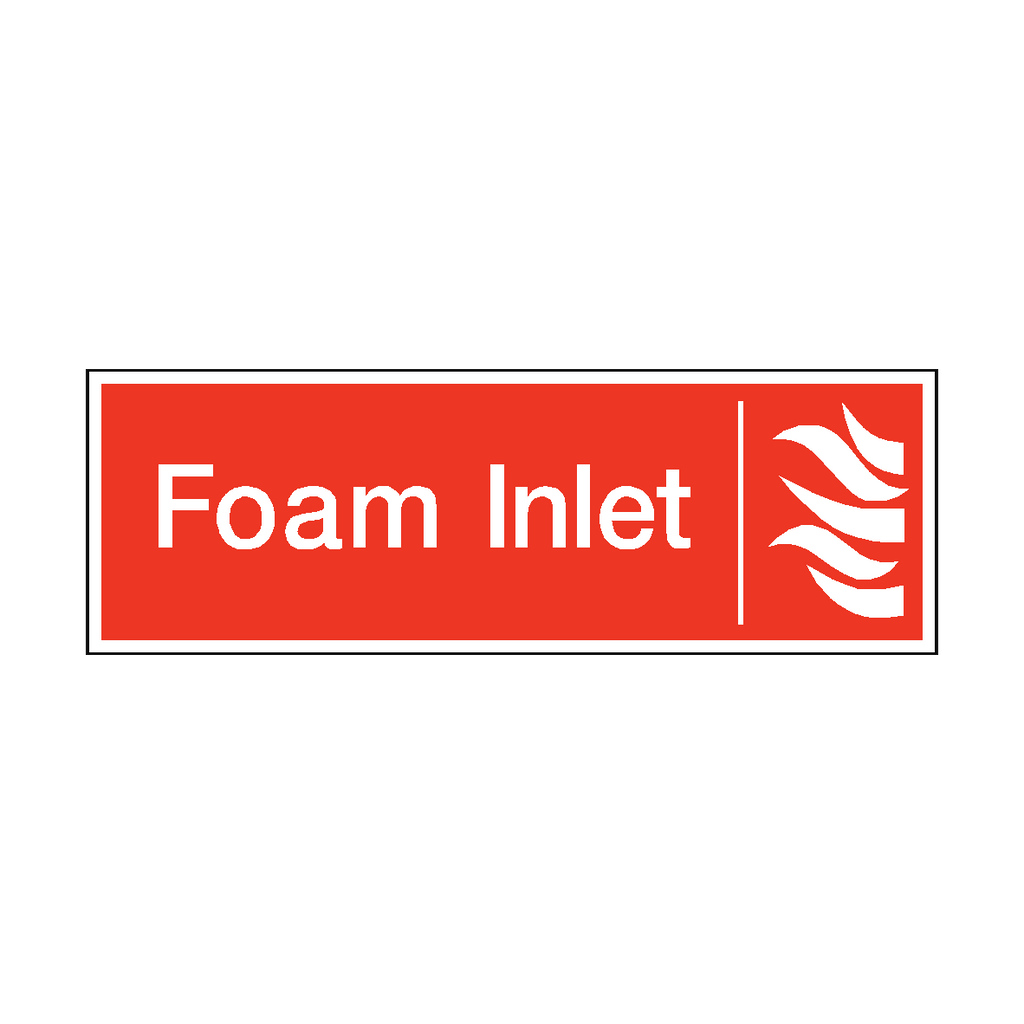 Foam Inlet Safety Sticker | Safety-Label.co.uk
