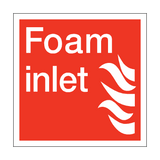 Foam Inlet Square Sticker | Safety-Label.co.uk