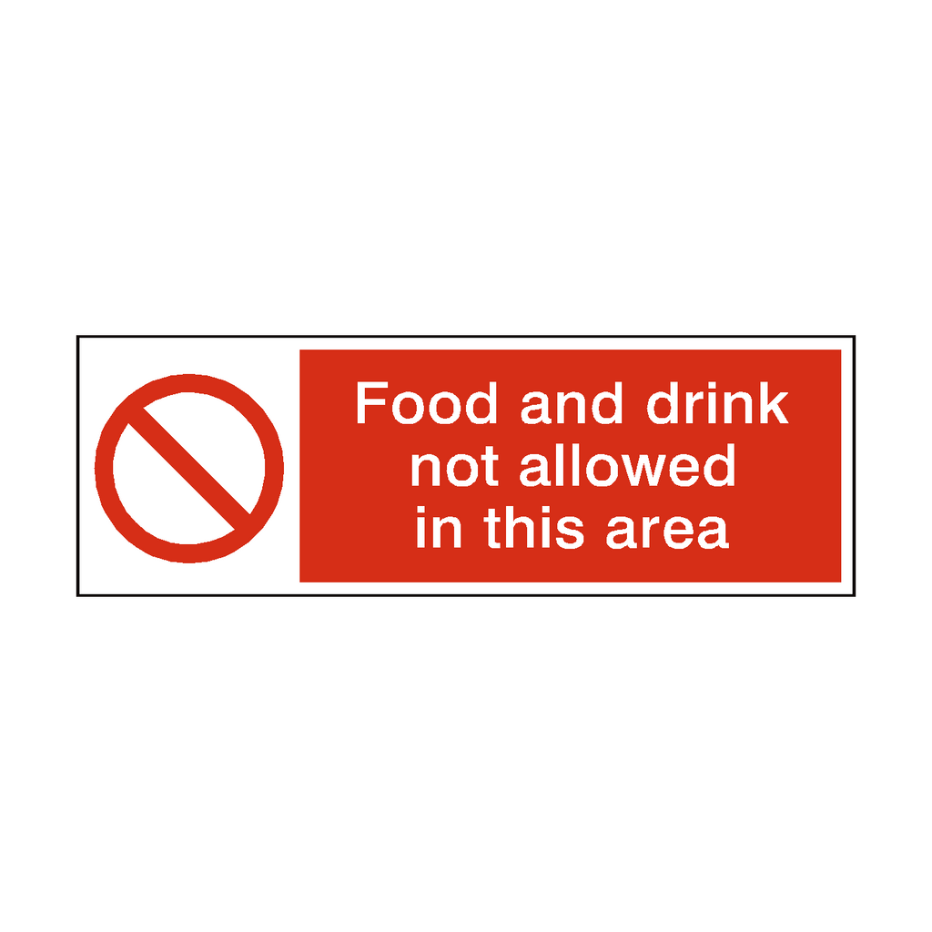 Food And Drink Not Allowed Hygiene Sign | Safety-Label.co.uk