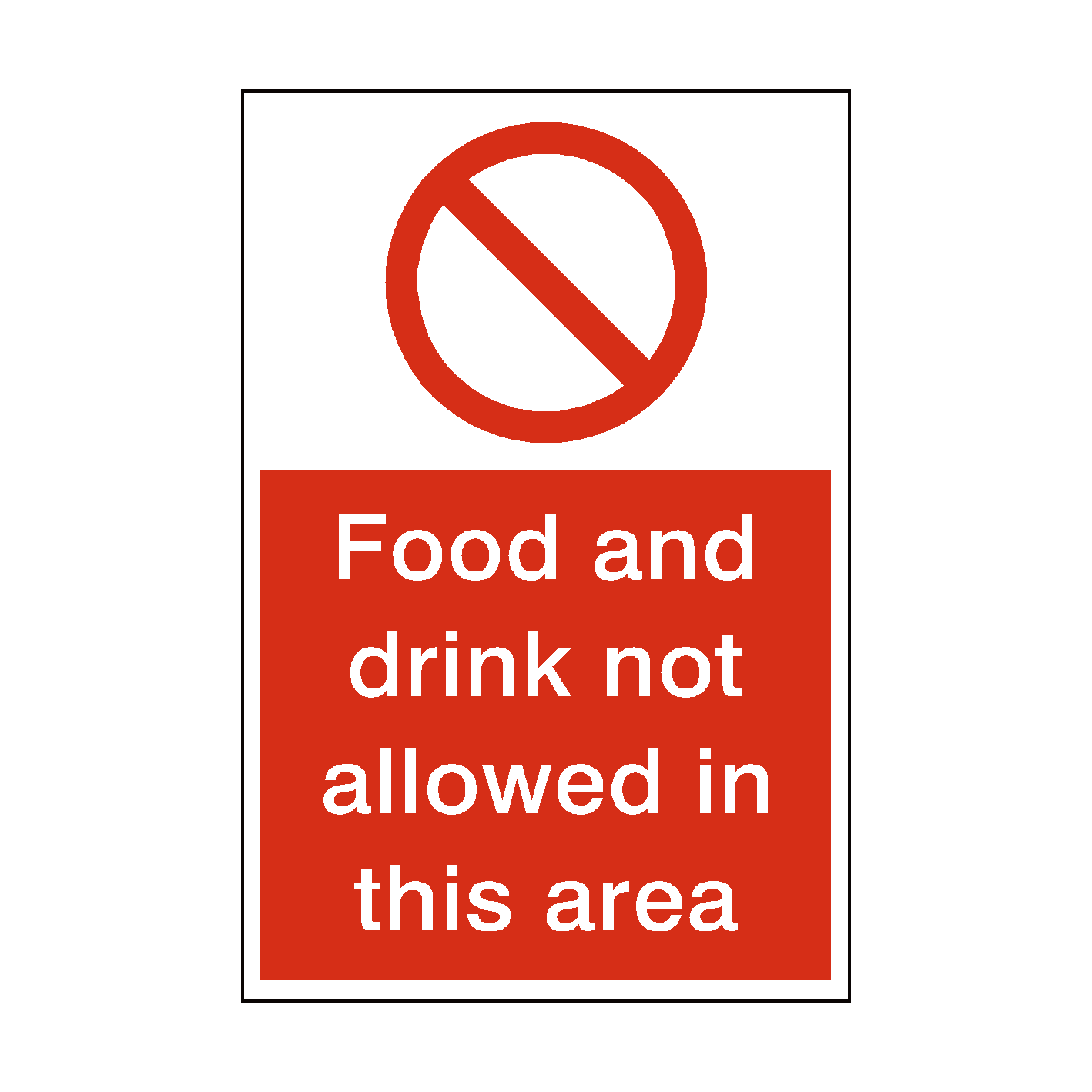 Food And Drink Not Allowed Sign | Safety-Label.co.uk