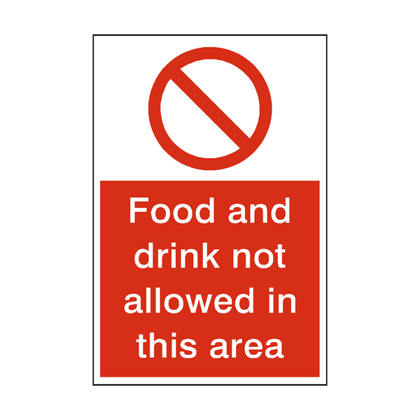 Food And Drink Not Allowed Sign | Safety-Label.co.uk