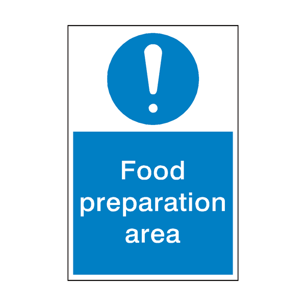 Food Preparation Area Sign | Safety-Label.co.uk