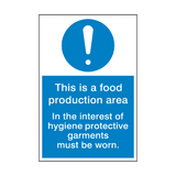 Food Production Area Sign | Safety-Label.co.uk