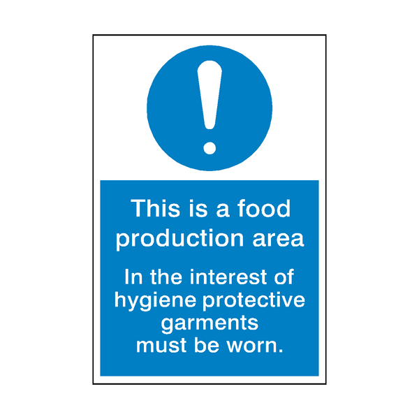 Food Production Area Sign | Safety-Label.co.uk